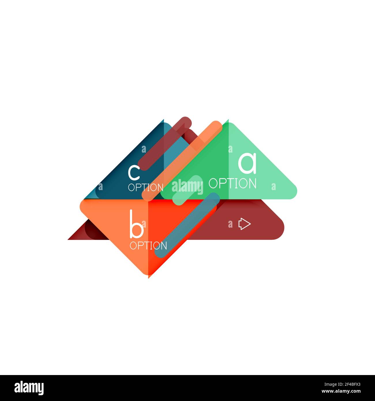 Triangle data visualization design, option infographic layout. Triangle ...