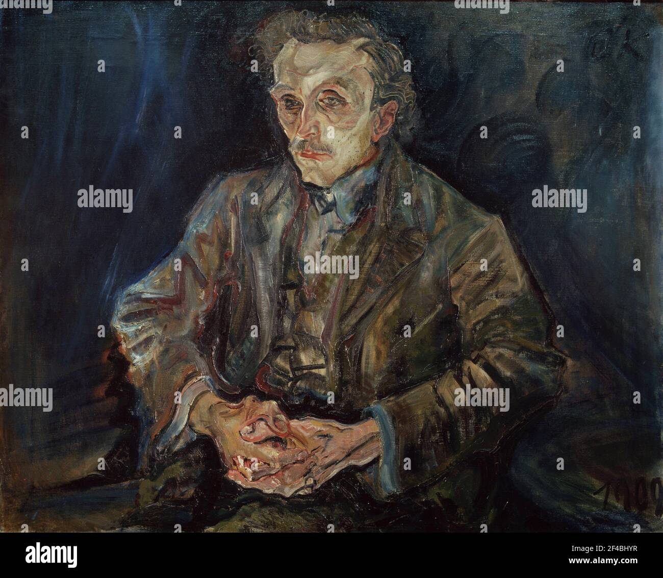 KOKOSCHKA, OSKAR. PINTOR Y ESCRITOR AUSTRIACO. 1886-1980. ' ADOLF LOOS ', OLEO DEL AÑO 1909. GALERIA AUSTRIACA DE VIENA. ATENCION: AUTOR CONTEMPORANEO SUJETO A COPYRIGHT ©. EL CLIENTE FINAL ES RESPONSABLE DE LA GESTION DE LOS DERECHOS DE AUTOR CON LAS SOCIEDADES EXISTENTES DE GESTION DE DERECHOS O DIRECTAMENTE CON LOS ORGANISMOS TITULARES DE LOS MISMOS. Stock Photo