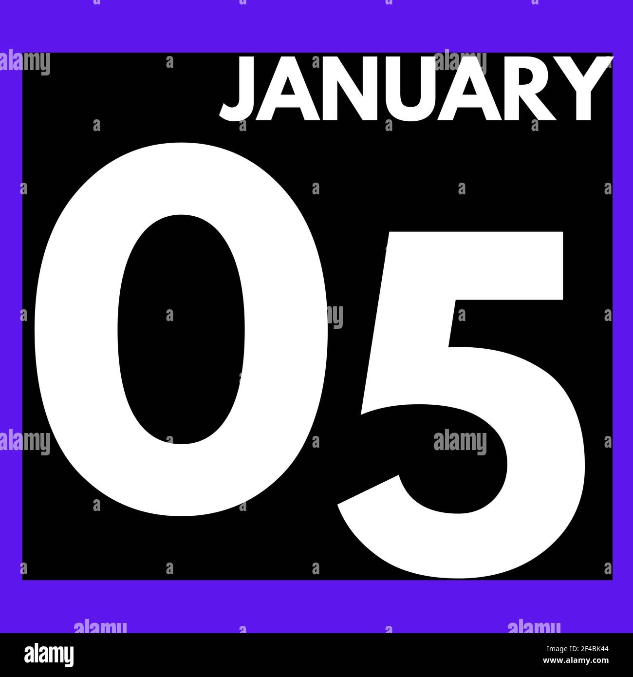 January 5 . Modern daily calendar icon .date ,day, month .calendar for ...