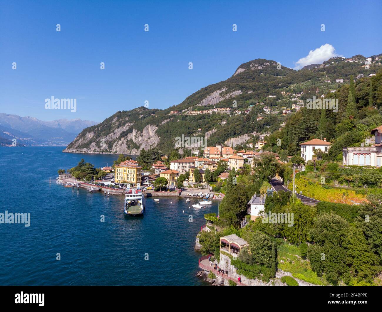 Aerial view of Varenna, Lake of Como, Italy Stock Photo Alamy