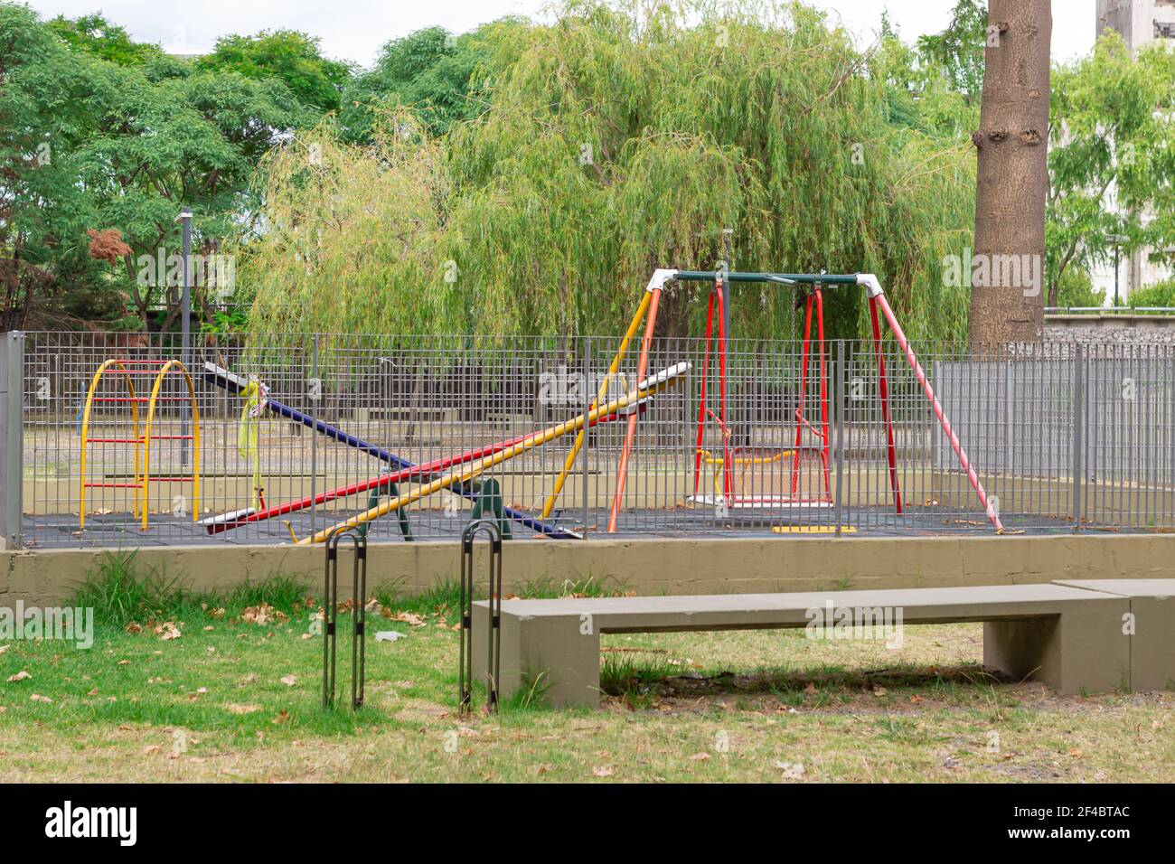 Empty kid playground hi-res stock photography and images - Alamy