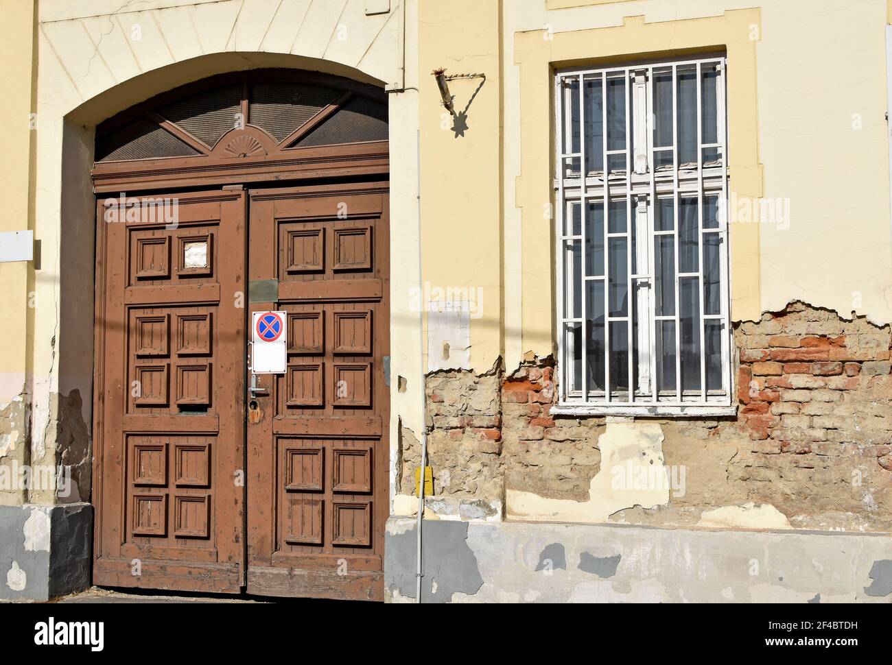Door and window of an old house Stock Photo - Alamy