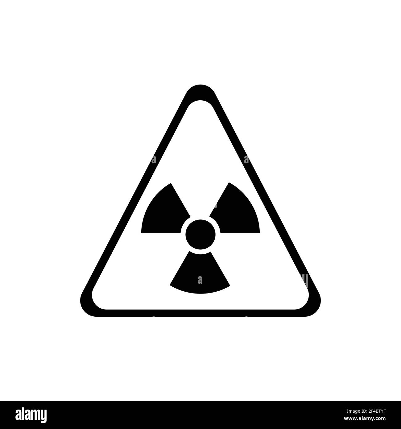 Attention radioactive substances black element. Warning sign. Pictogram for web page, mobile app, promo. UI UX GUI design element. Stock Vector