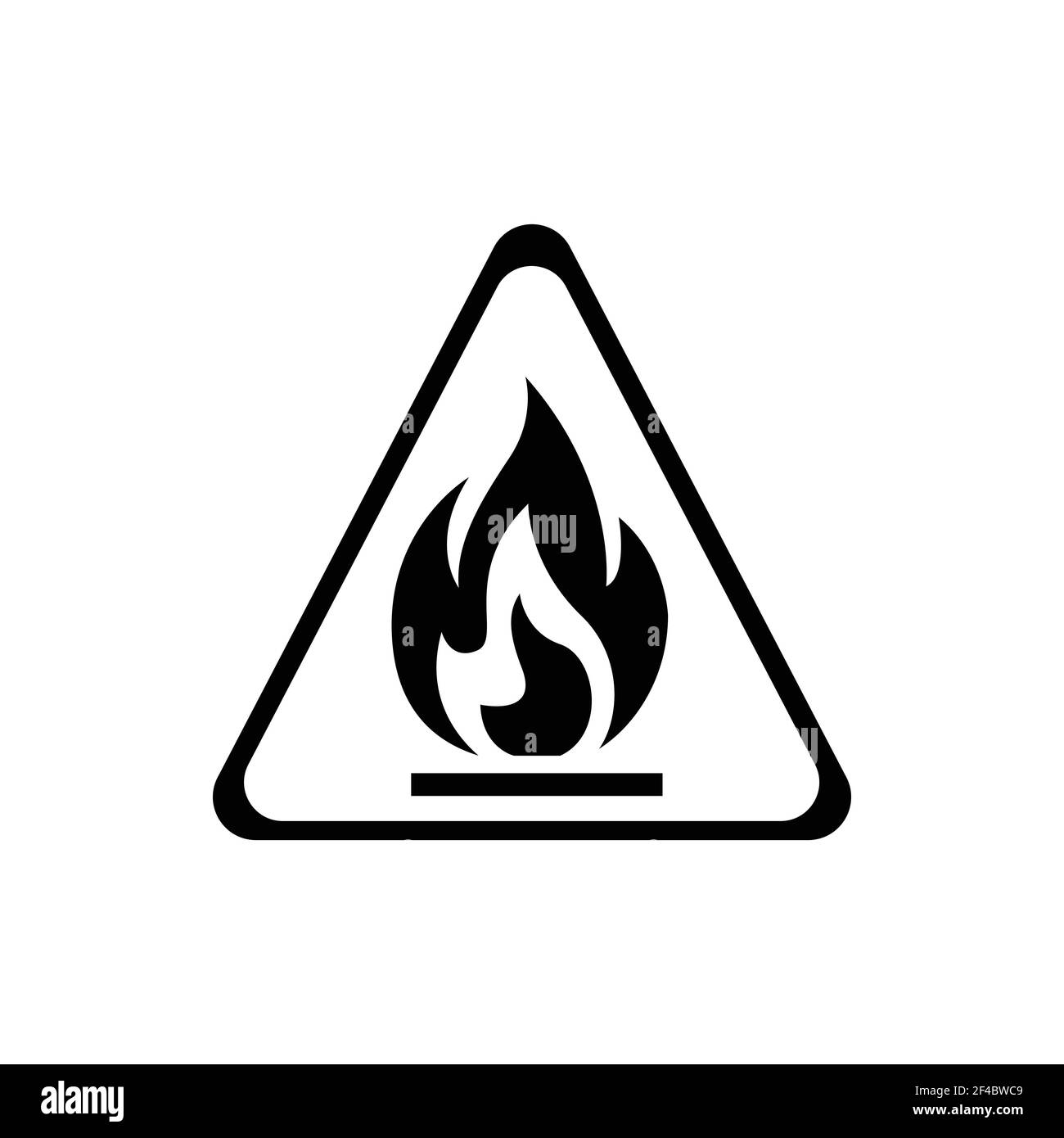Attention fire hazard black element. Warning sign. Pictogram for web