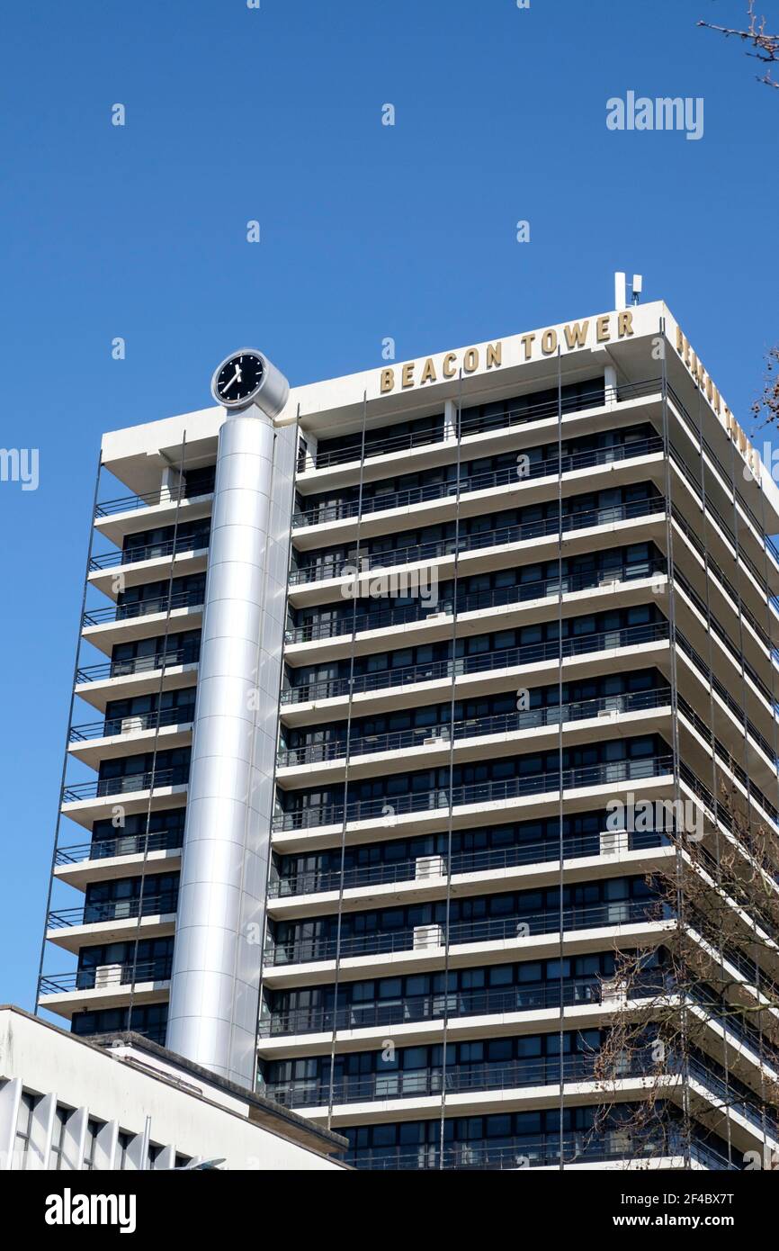 Beacon Tower in Bristol city Center, formerly known as Colston Tower. Stock Photo