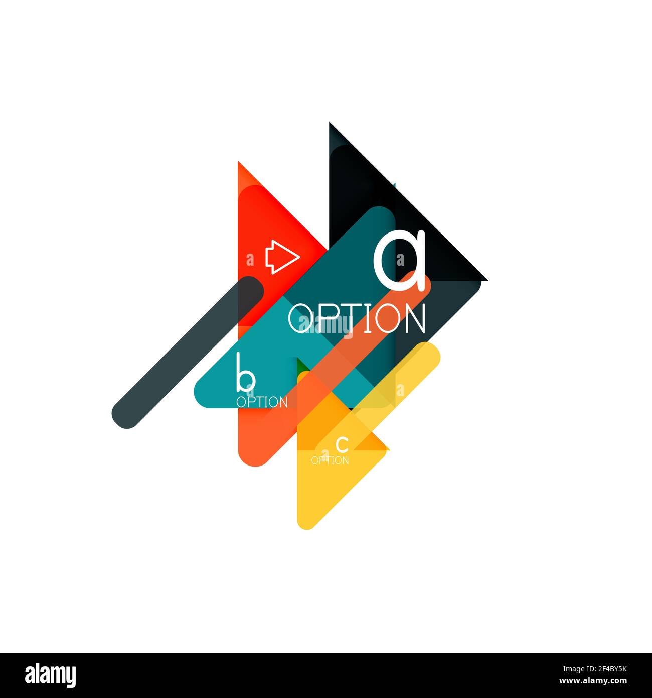 Triangle data visualization design, option infographic layout. Triangle ...