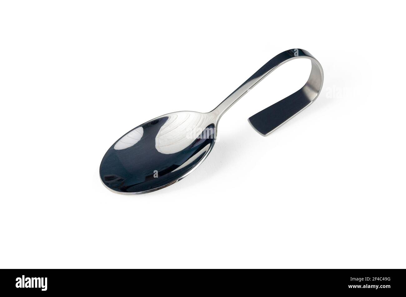 https://c8.alamy.com/comp/2F4C49G/silver-spoon-with-curved-handle-photographed-half-sideways-isolated-on-white-bended-baby-spoon-with-a-loop-handle-2F4C49G.jpg