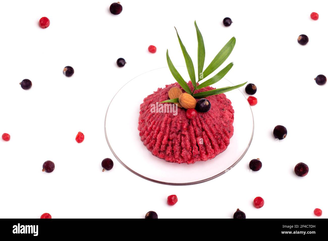 Berry dessert. Proper nutrition. Delicious dietary meals. Eat and lose weight. Background pattern Stock Photo