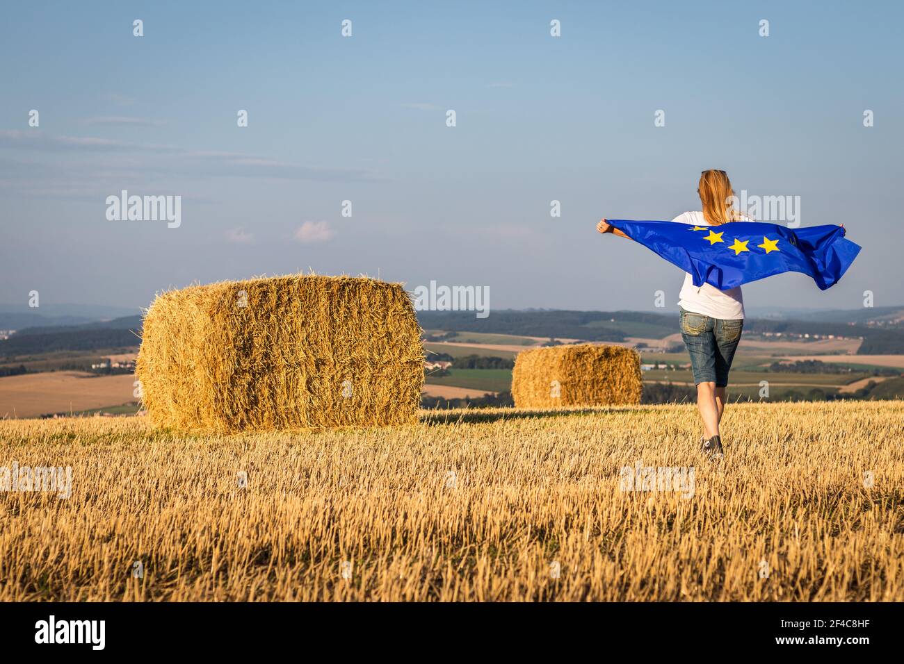Waving european union flag hi-res stock photography and images - Alamy