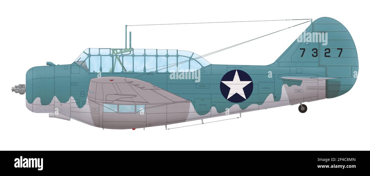 North American O-47A of the 107th Observation Squadron USAAF, 1942 Stock Photo