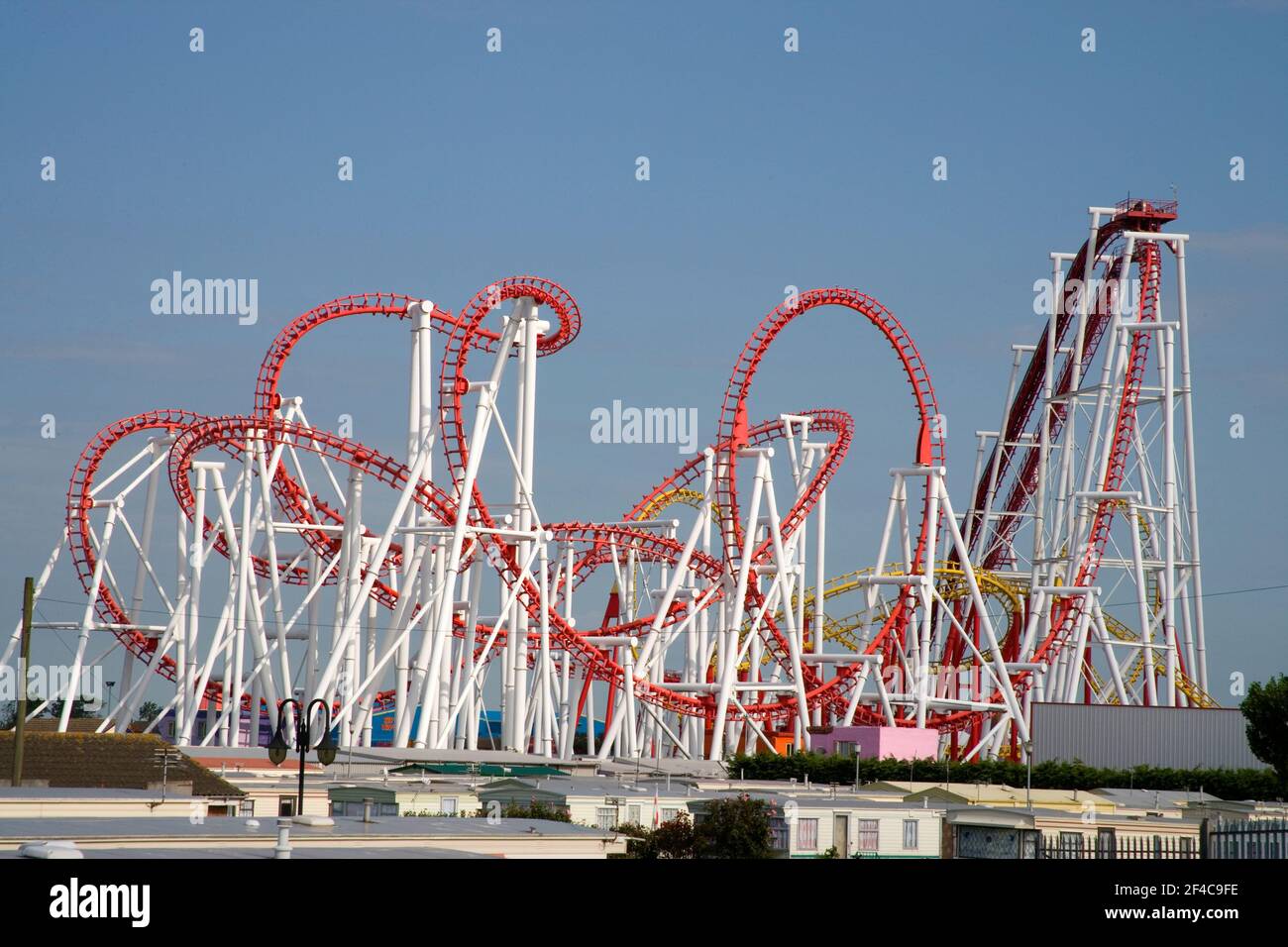 roller coaster at fantasy island at ingoldmells on the lincolnshire coast  Stock Photo - Alamy