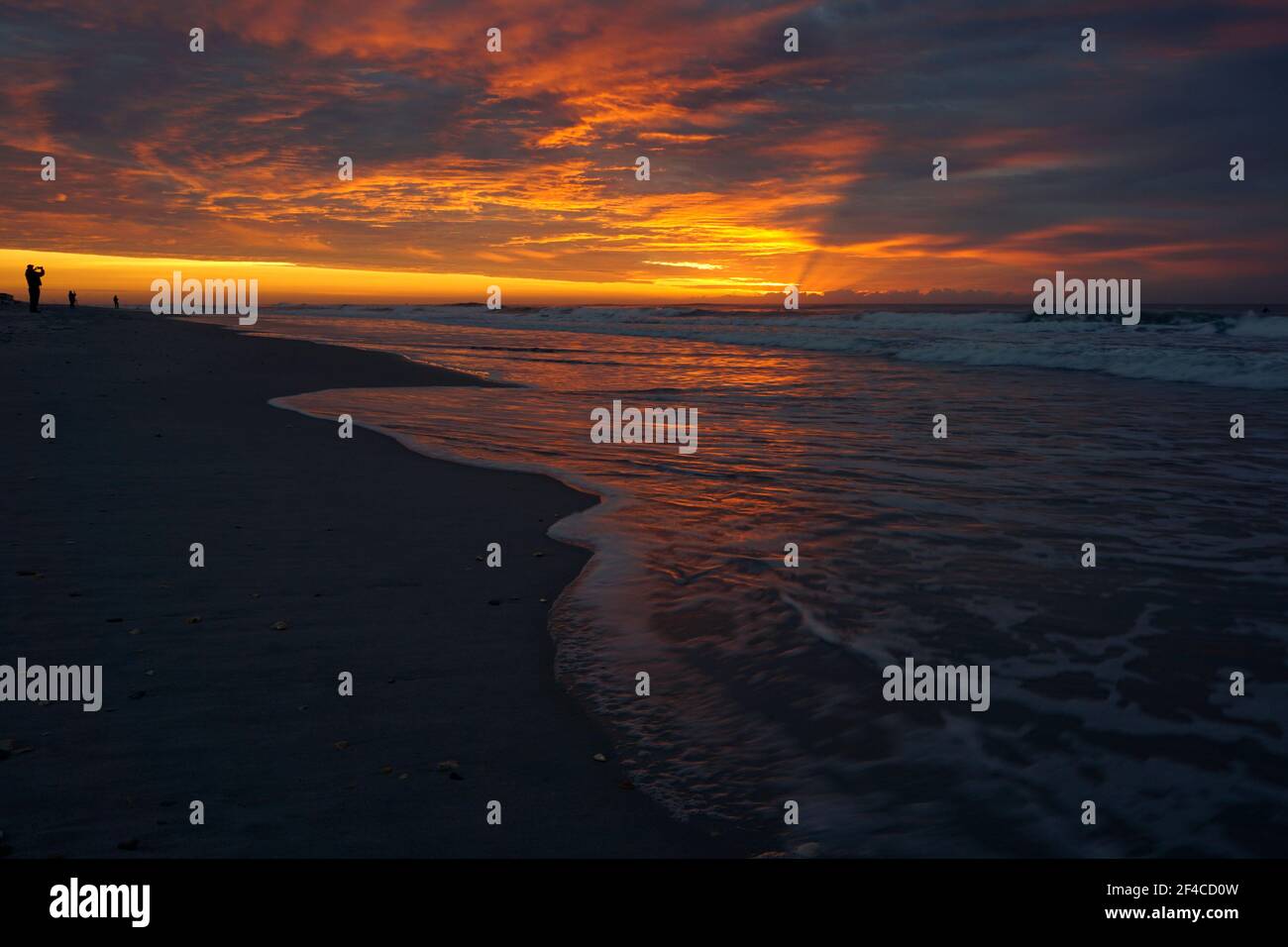 Sunrise over the ocean along the North Carolina Coast Stock Photo