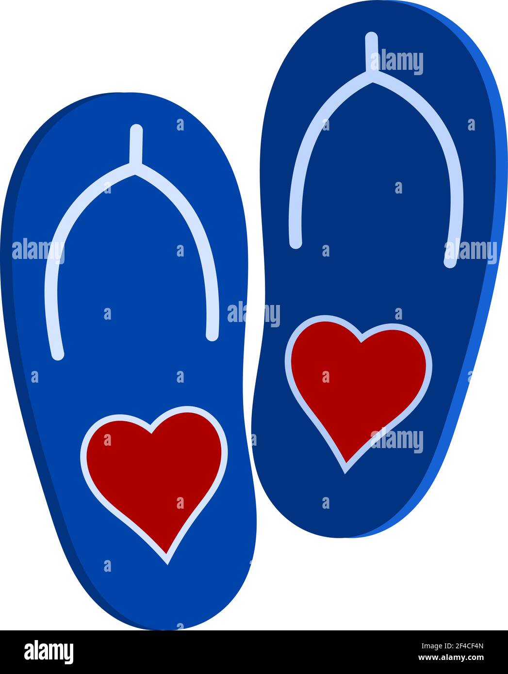 Vector illustration of a pair of blue slap a red heart. Symbol of love ...