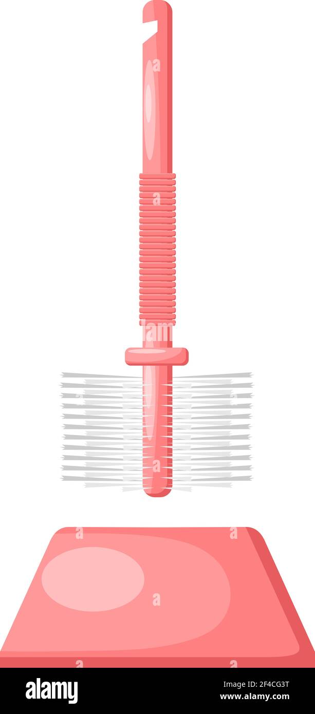 Vector abstract toilet brush on a white background. Isolated toilet hygiene item. Stock vector illustration Stock Vector