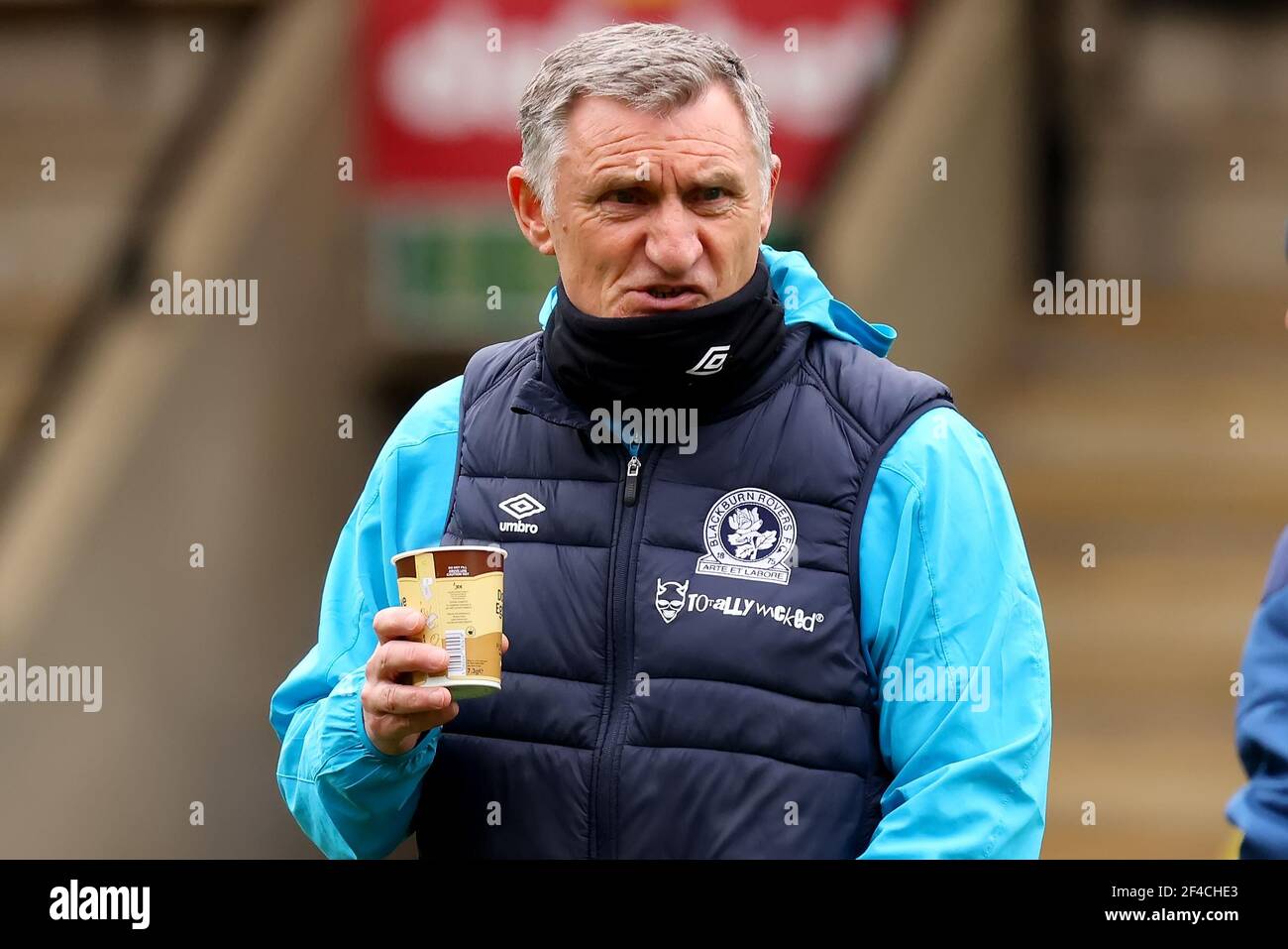 Norwich, Norfolk, UK. Norwich, UK. 20th March 2021; Carrow Road, Norwich, Norfolk, England, English Football League Championship Football, Norwich versus Blackburn Rovers; Blackburn Rovers Manager Tony Mowbray Credit: Action Plus Sports Images/Alamy Live News Credit: Action Plus Sports Images/Alamy Live News Stock Photo