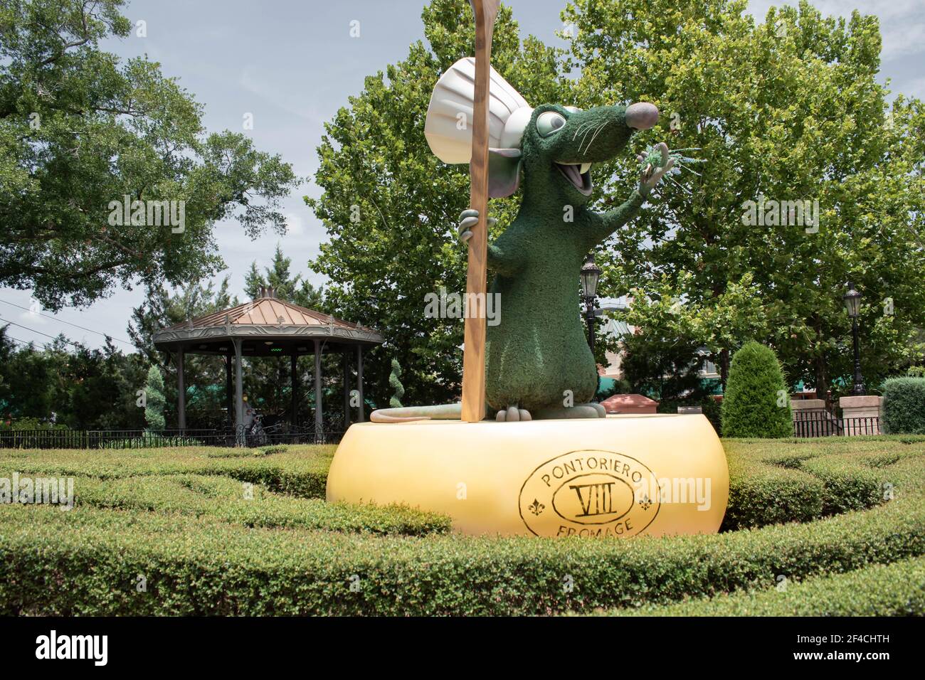 Orlando, Florida. July 29, 2020. Remy Topiary at Epcot (30 Stock Photo ...