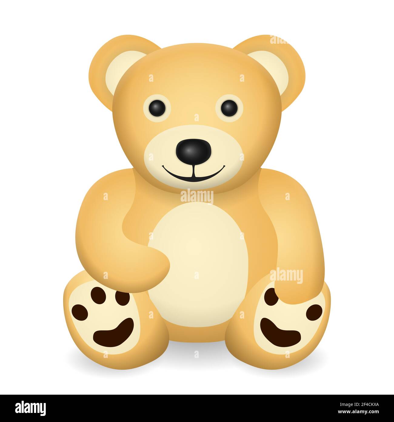 Teddy bear on a white background. Vector illustration Stock Photo - Alamy