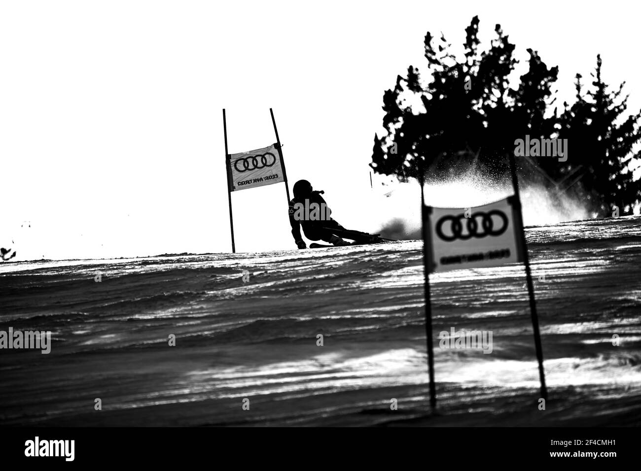 Cortina d'Ampezzo, Italy 18 February 2021: FRIDGEIRSDOTTIR Holmfridur Dora (ISL) competing in the TELEPASS FIS ALPINE WORLD SKI CHAMPIONSHIPS 2021 Wom Stock Photo