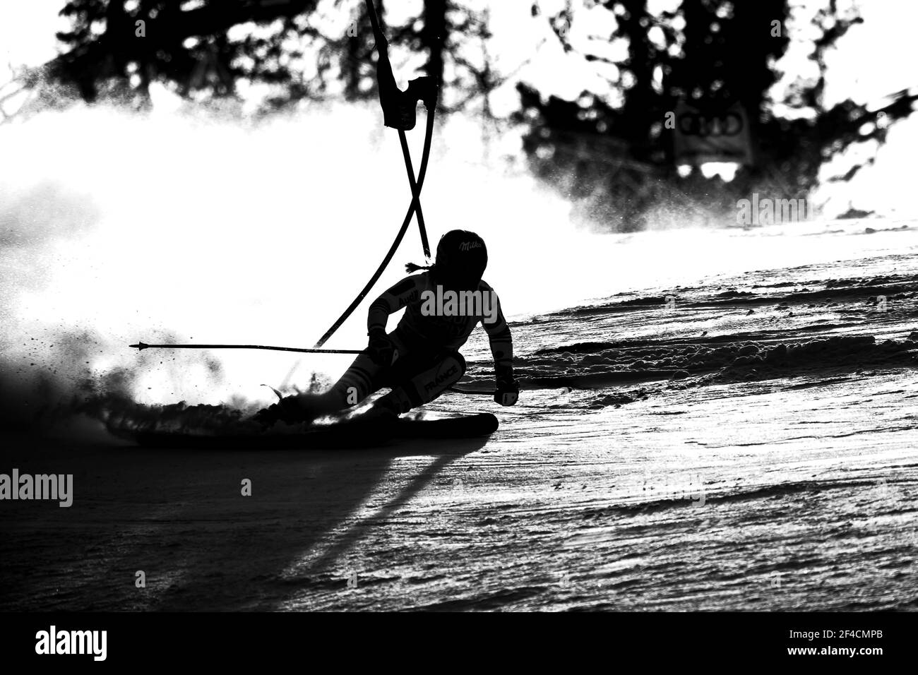 Cortina d'Ampezzo, Italy 18 February 2021: WORLEY Tessa of France competing in the TELEPASS FIS ALPINE WORLD SKI CHAMPIONSHIPS 2021 Women's Giant Slal Stock Photo
