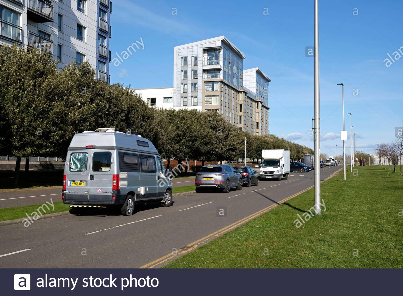 Modern residential property at Leith waterfront, Edinburgh, Scotland