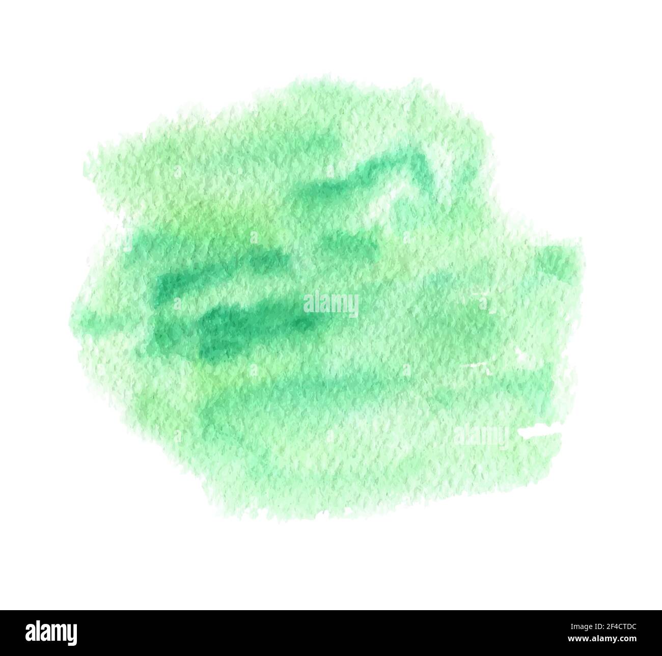 Green abstract watercolor paint texture on a white background. Hand ...