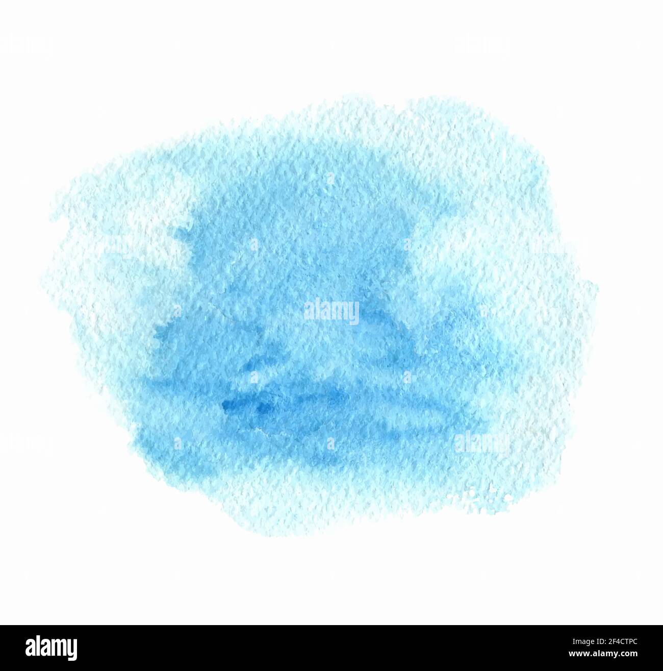 Blue abstract watercolor paint texture on a white background. Hand ...