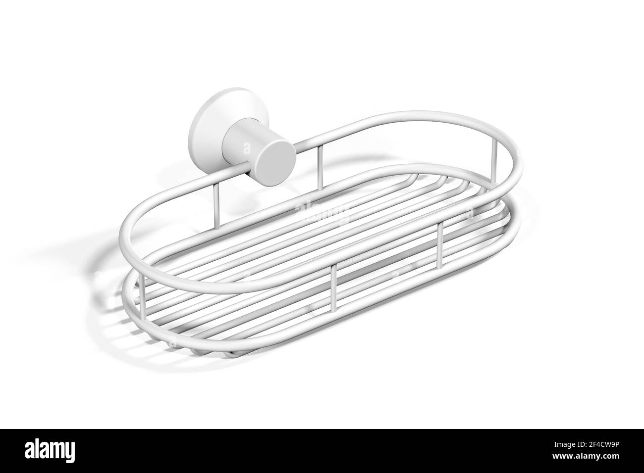 Soap holder mockup isolated on white background 3d render Stock Photo