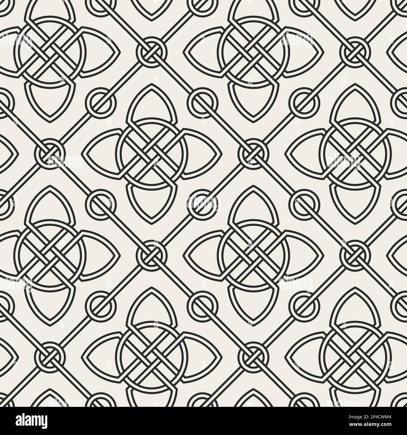 Decorative geometrical seamless pattern. Traditional oriental ornament. Vector background. Stock Vector