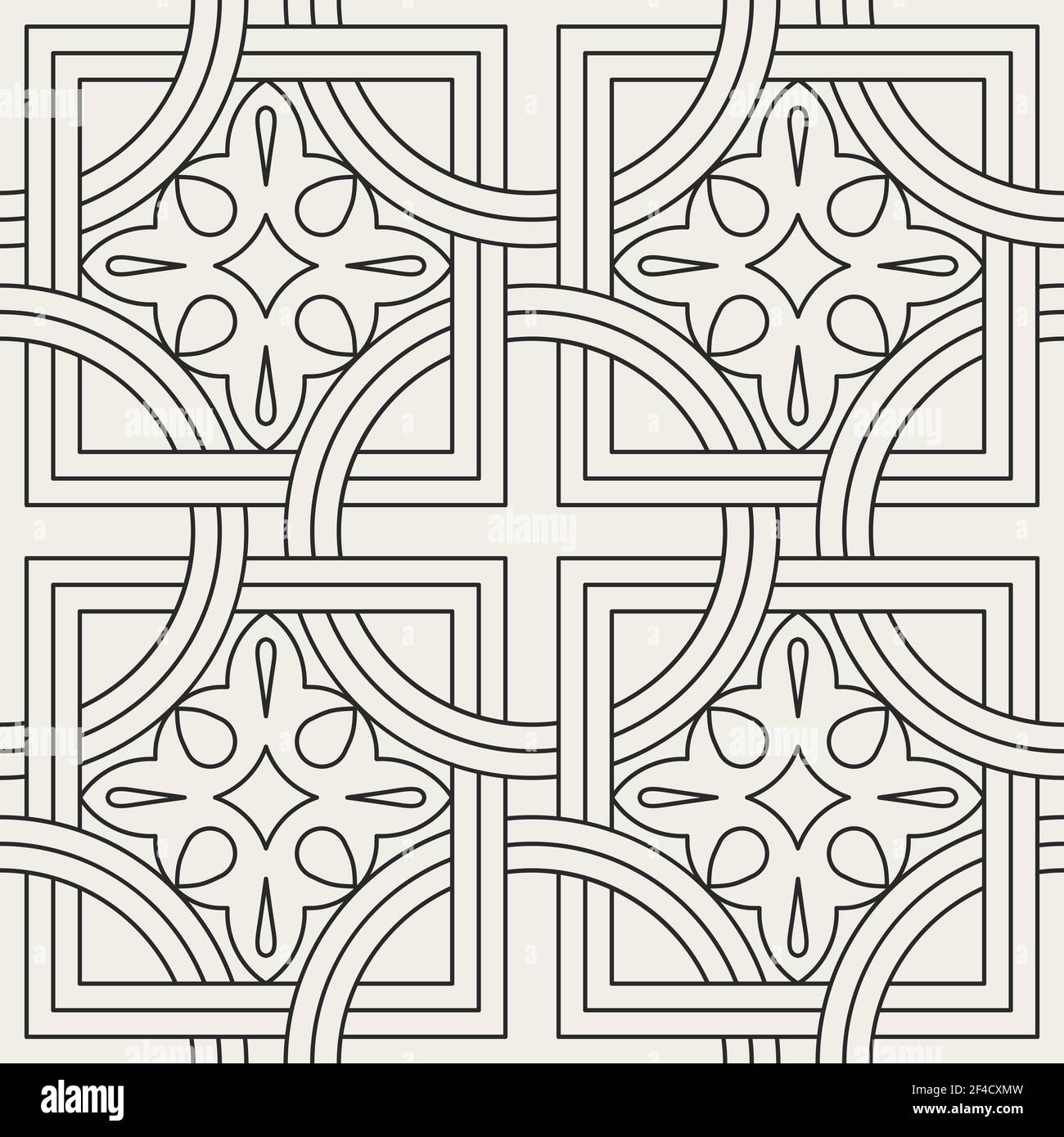 Traditional oriental geometrical seamless pattern.  Decorative vector background. Stock Vector