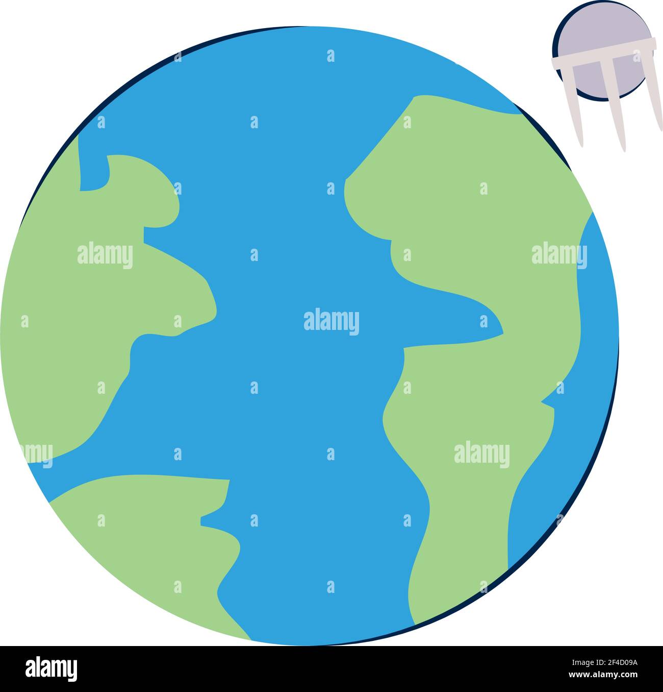 earth planet and moon around Stock Vector Image & Art - Alamy