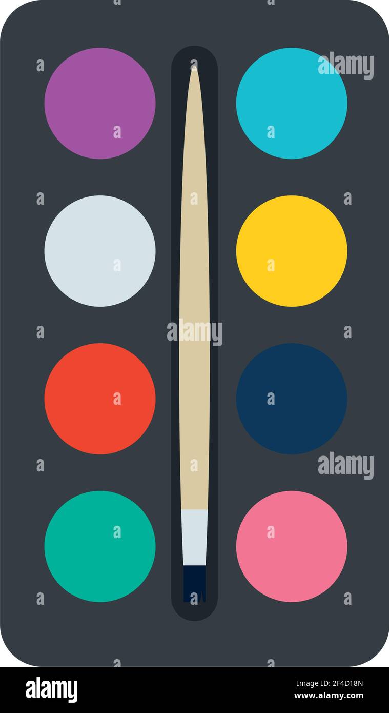 paint palette and brush icon Stock Vector Image & Art - Alamy