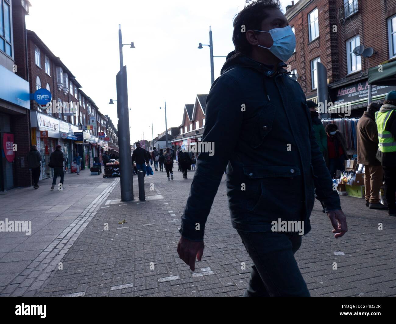 shoppers Walthamstow High Street, Waltham Forest, London Stock Photo