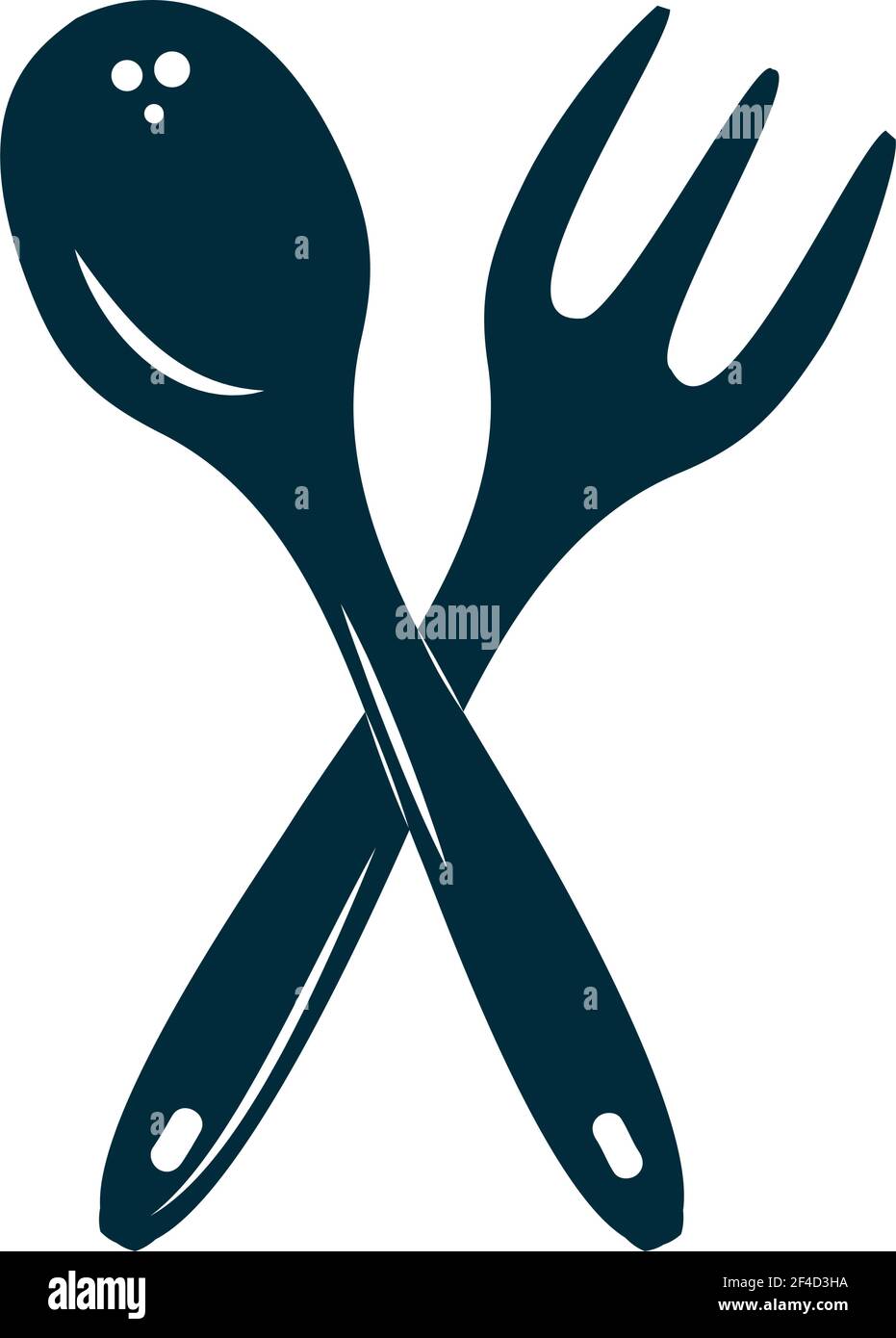 spoon and fork utensils crossed Stock Vector Image & Art Alamy