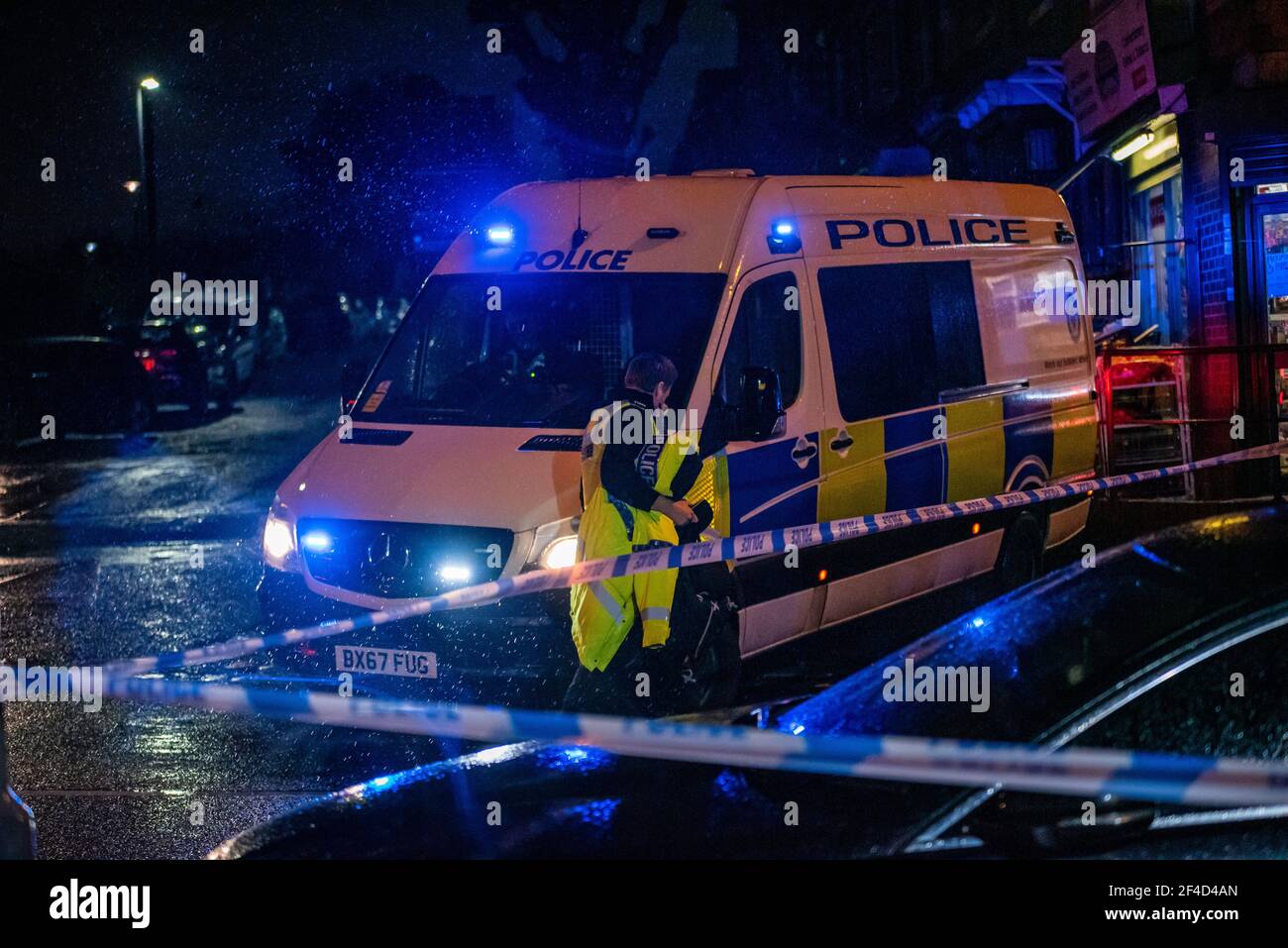 West Midlands Police Mercedes-Benz Sprinter, UK police van, UK cops Stock Photo