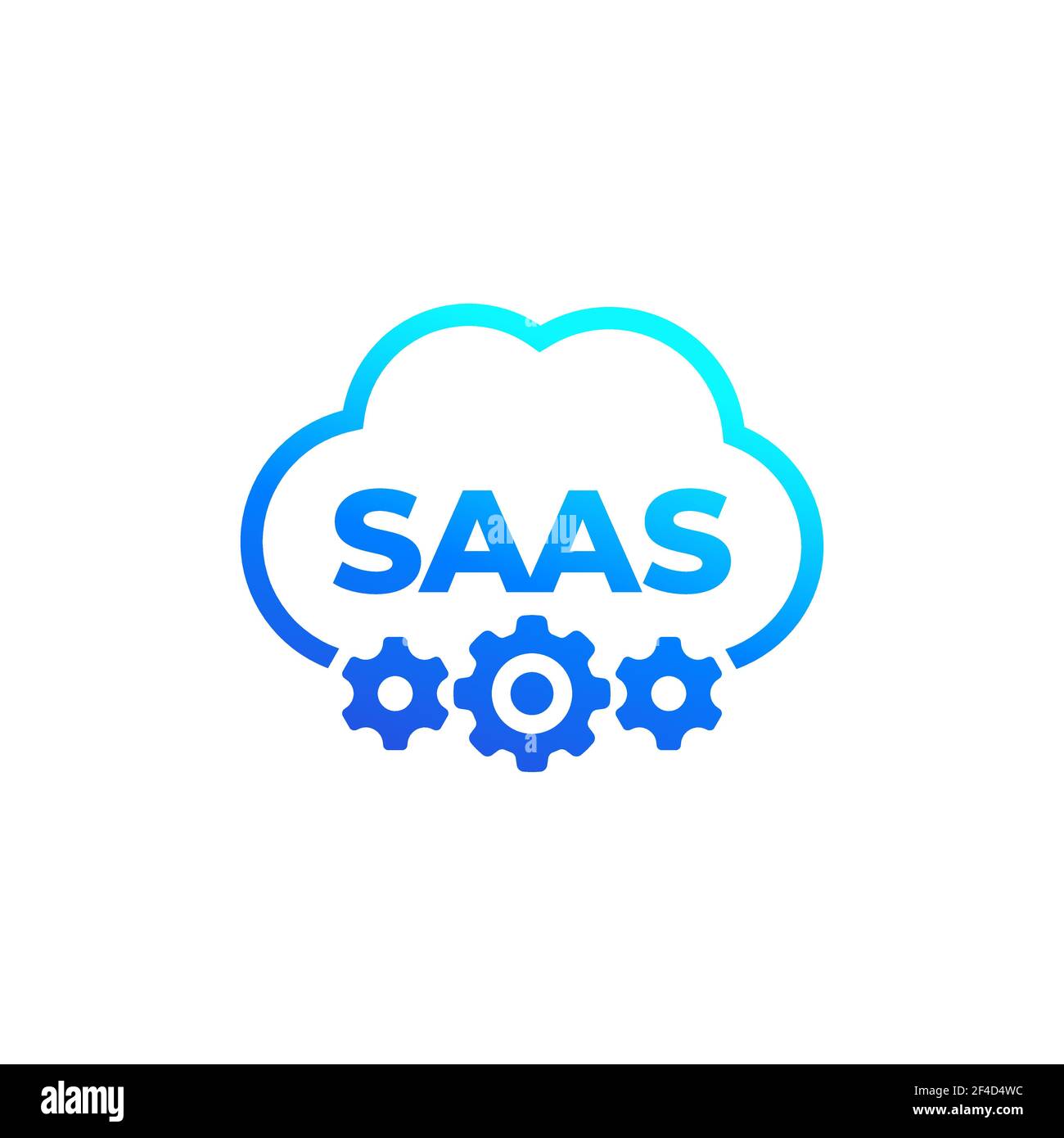 Saas icon on white, vector Stock Vector Image & Art - Alamy