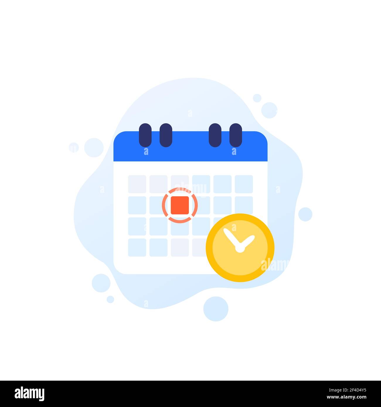 set a deadline vector icon Stock Vector