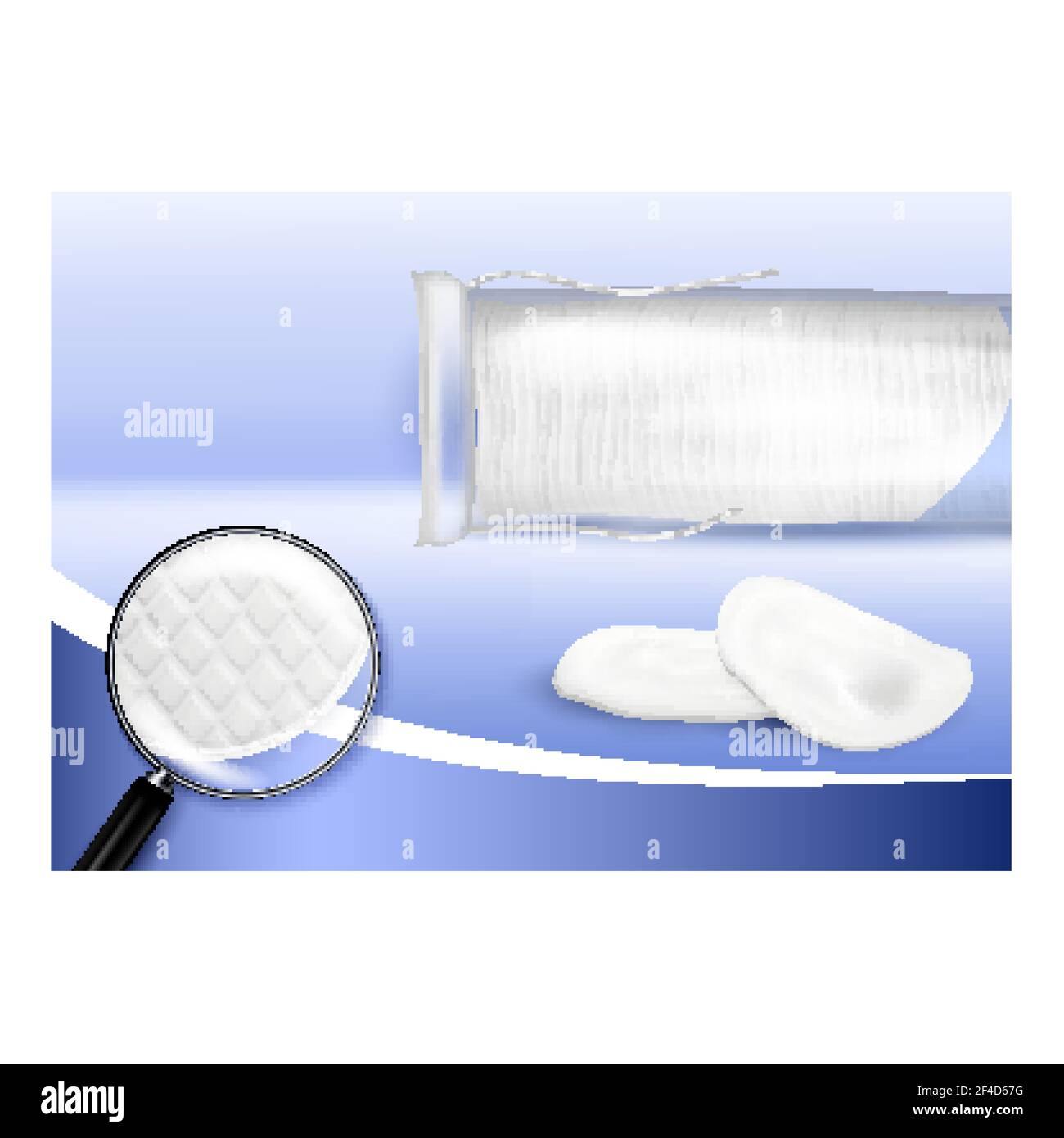 Cotton Pads Blank Bag Promotional Banner Vector Stock Vector Image