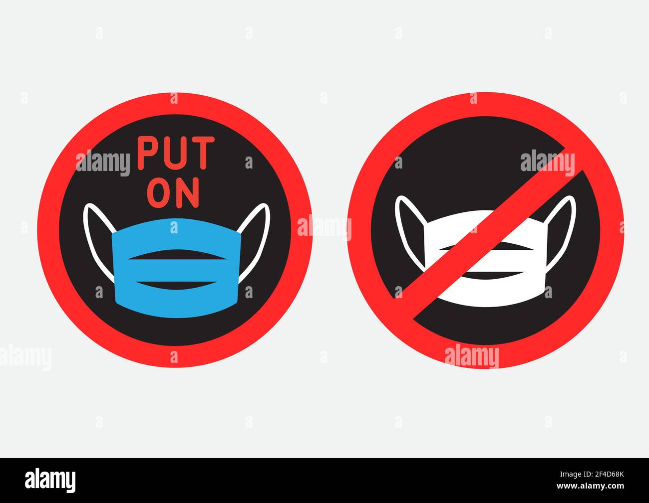 put on and not throw out mask stickers Stock Vector Image & Art Alamy