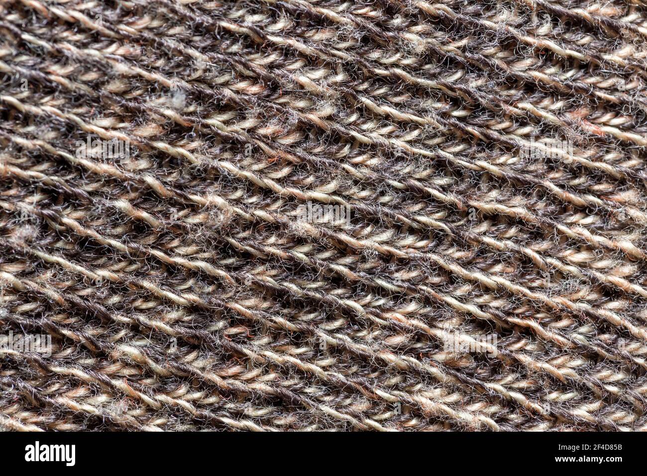 Knitted Brown Synthetic Fabric Texture Stock Photo