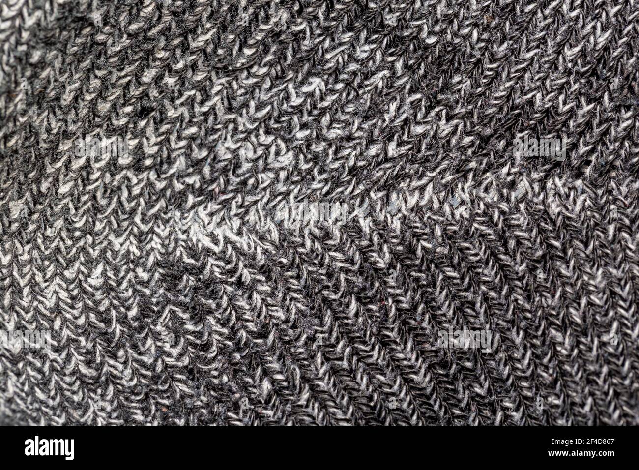 Knitted Gray Synthetic Fabric Texture Stock Photo