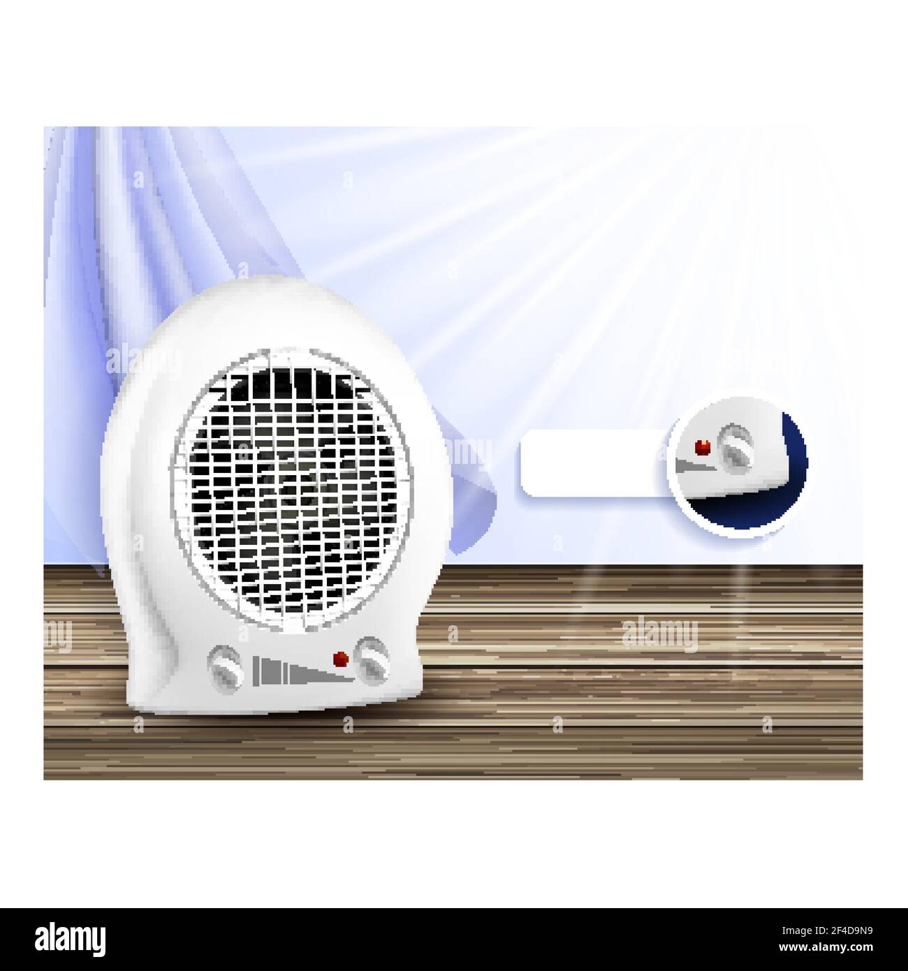 Zaklampen Kolonisten winkel Electric Heater Portable Tool Promo Banner Vector Stock Vector Image & Art  - Alamy