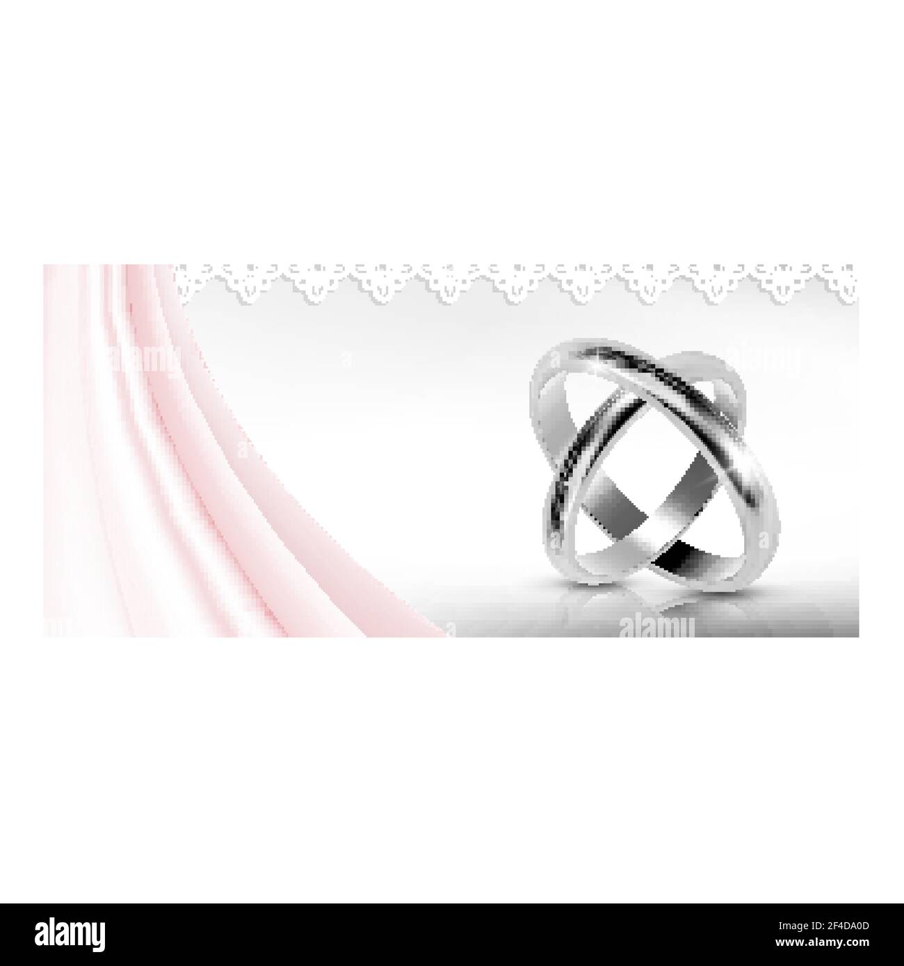 Wedding Rings Sale Creative Promo Poster Vector Stock Vector Image