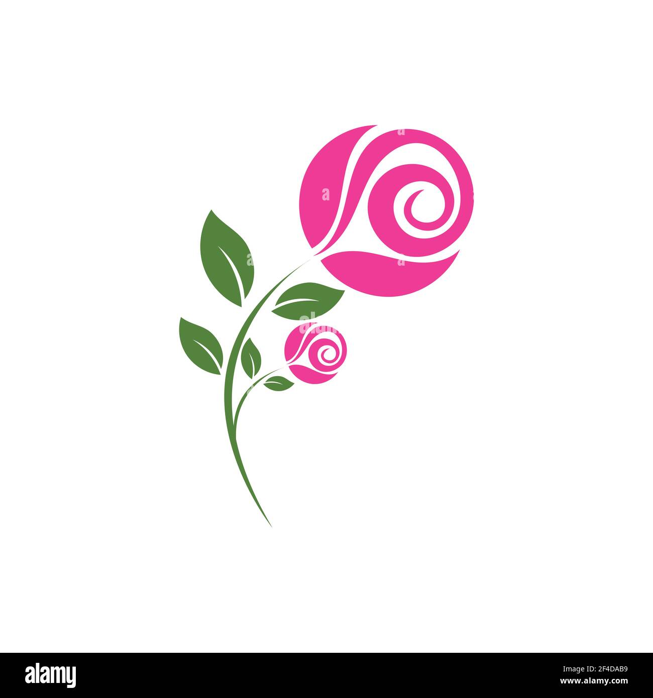 Beautiful Contour Logo with Rose Flower for Boutique or Beauty Salon or