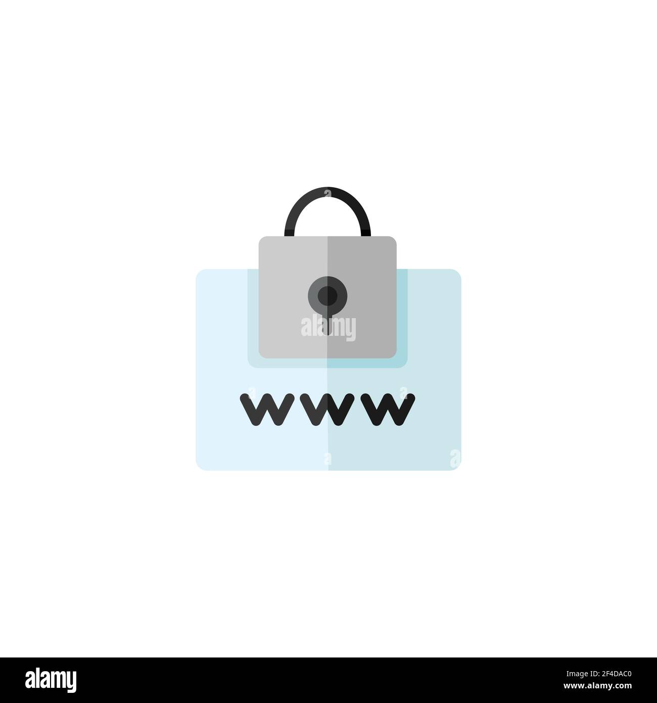 Secure web navigation. Security padlock. Internet concept. Flat color icon. Isolated commerce vector illustration Stock Vector