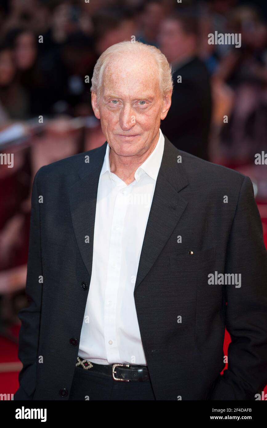 Charles Dance arrives at the Dracula Untold premiere at the Odeon, Leicester Square - London Stock Photo