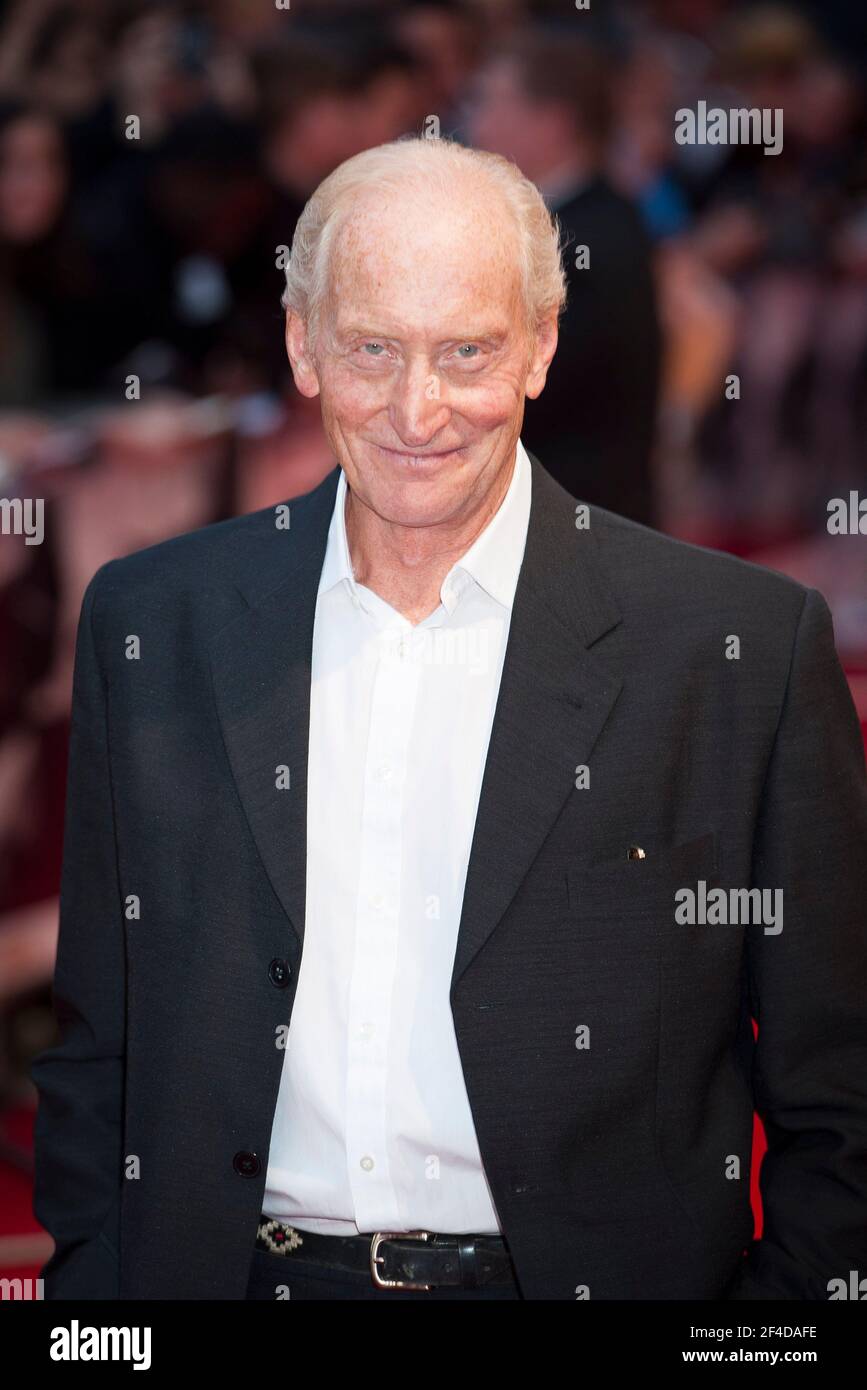 Charles Dance arrives at the Dracula Untold premiere at the Odeon, Leicester Square - London Stock Photo
