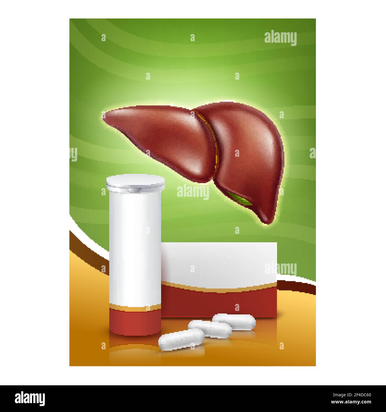 Liverp Healthy Liver Promotion Banner Vector Illustration Stock Vector ...