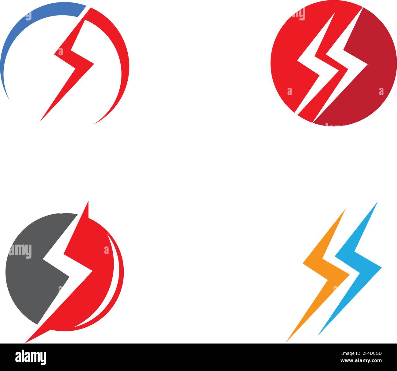 Lightning Logo Template vector icon illustration design Stock Vector