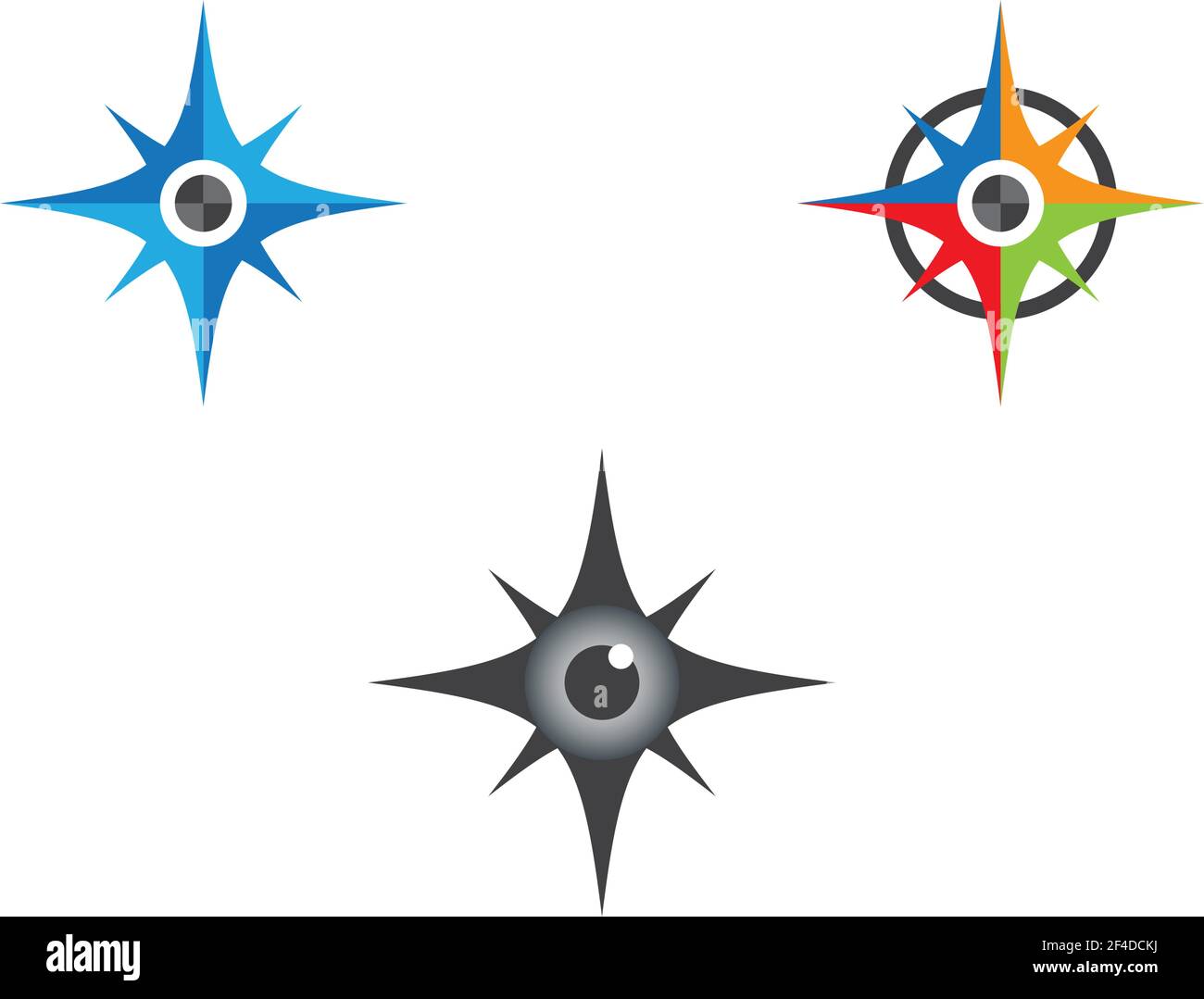 Compass Logo Template vector icon illustration design Stock Vector