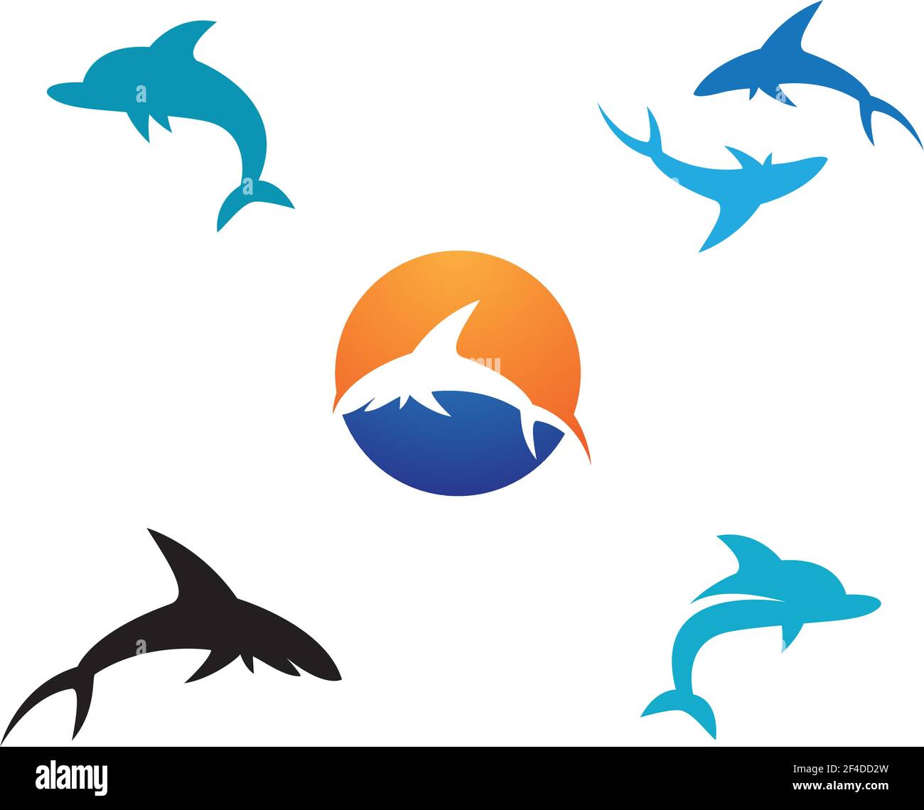 Fish logo template vector icon illustration design Stock Vector